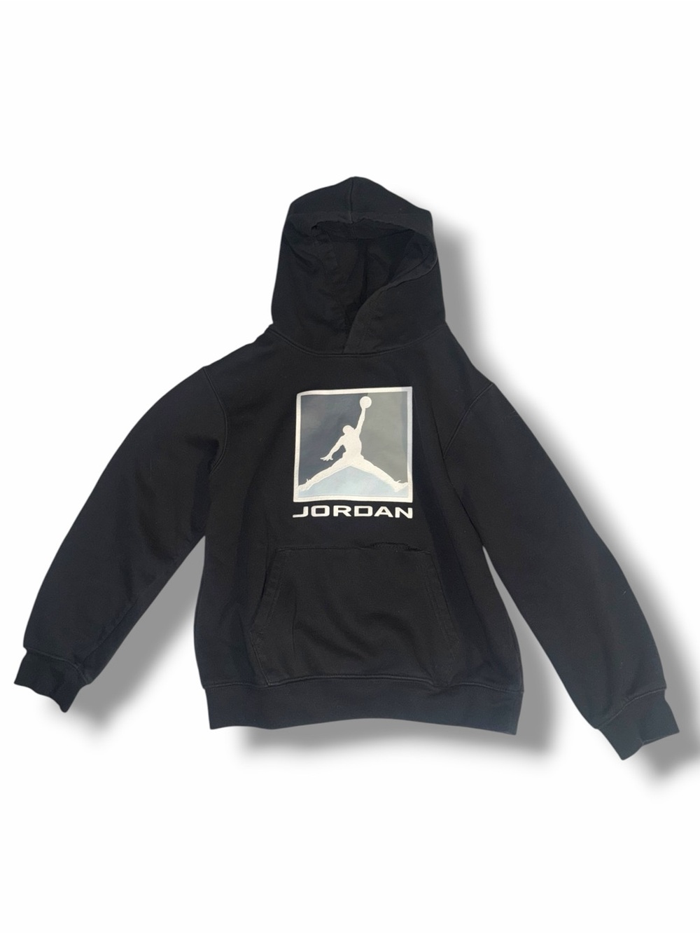 Boys 10-12 Jordan Black Hoodie with Jumpman Logo